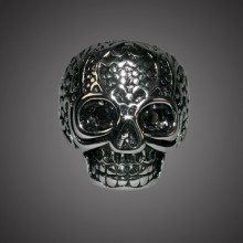 Ring - Skull With Blk Gem Eyes