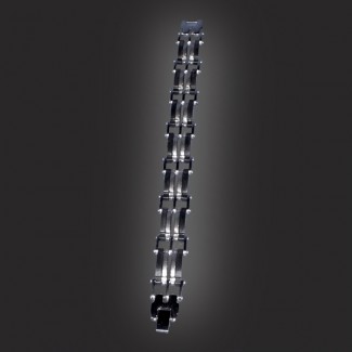 Stainless Steele 1/2 Width-Blk Links