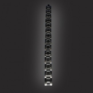 Stainless Steele Square Link-Blk Middle Stainless Steele Square Link-Blk Middle