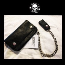 Soft Leather Wallet With Chain