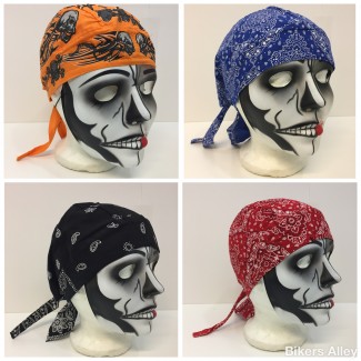 Blue/Red/Orange/Black Skull Cap