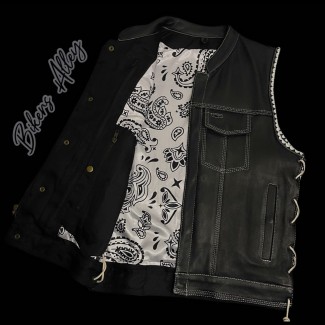 Men's Club Vest w/ white Stitching 