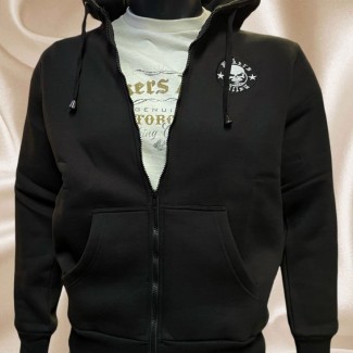 Black Embroidered Hoodie