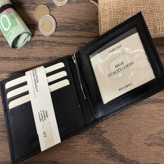 2 Fold Leather Wallet / Money Clip