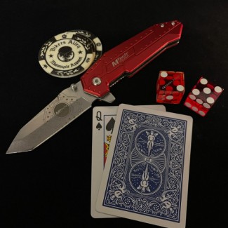 MTech Red Tanto Blade Pocket Knife,Nice Collectible! 