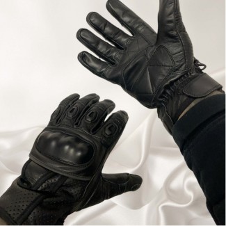 Hard Knuckle Motorcycle Leather Gloves